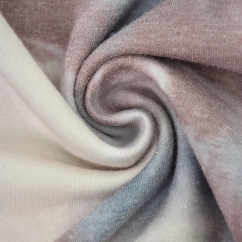 

Autumn Women Shirts Tie Dye Vintage Casual Pullover Lady Buttoned O-Neck Patchwork Sleeve No Hooded Pullovers Female Elegant Top