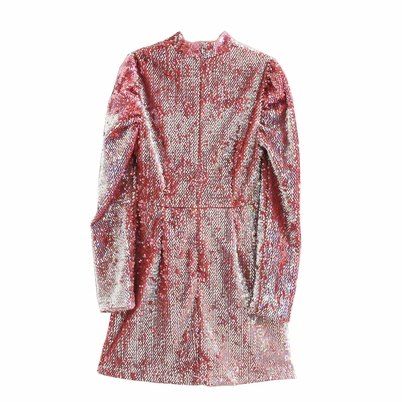 2020 весеннее модное расшитое блестками сексуальное мини платье для женщин со