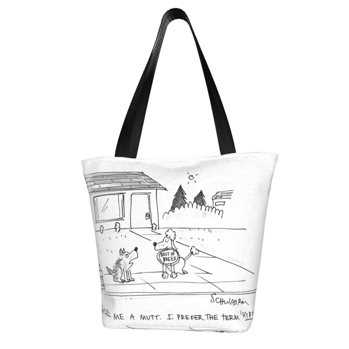 

Poodle Shopping Bag Bulk Vintage Handbag Cloth Outdoor Student Bags