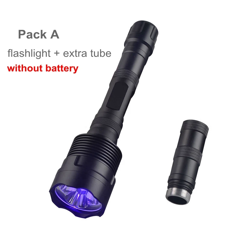 Pack A TMWT 3LED 10 W сильный УФ черный свет Torch Light 18650 ультрафиолетовый фонарик Фонари с USB Зарядное устройство - Испускаемый цвет: Pack A