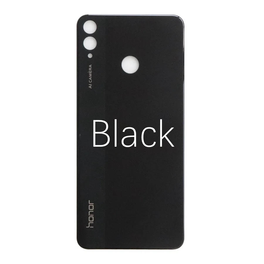 Black Для huawei Honor 8X крышка батареи Задняя стеклянная задняя дверь корпус чехол для huawei Honor 8X Задняя крышка батареи Замена оболочки - Цвет: Black