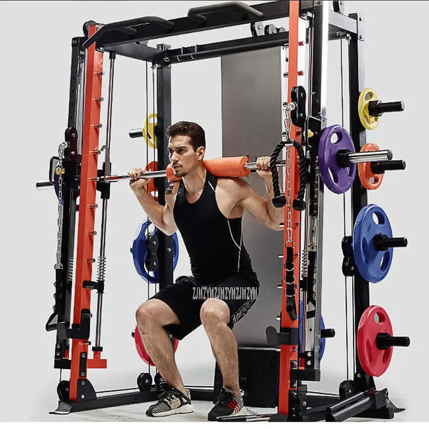 

Multifunctional Lying Down Barbell Weightlifting Frame Trainer With Bench 70kg Barbell Disc Combination Fitness Equipment