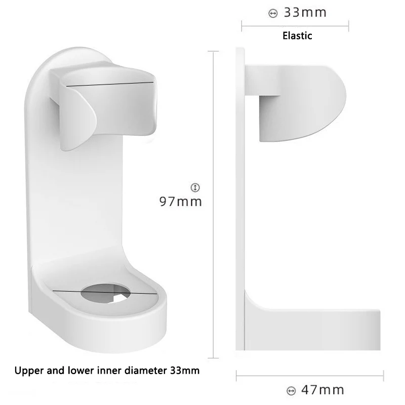 Фотостеллаж для хранения детской пластиковой белой электрической зубной щетки 1
