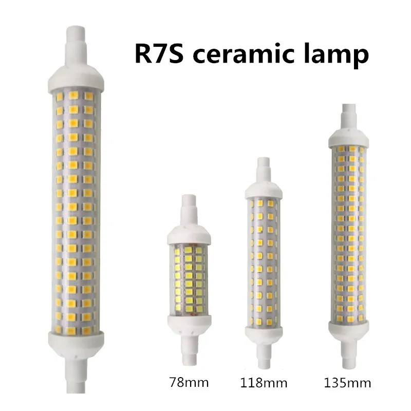 R7S светодиодный 6w 9w 12w SMD 2835 r7s светильник лампочка 78 мм 118 135 лампада 220V кукурузы