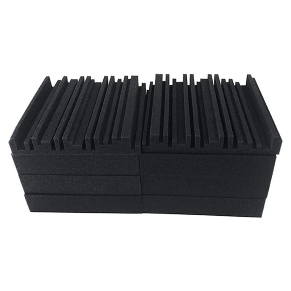 Promotion! 12PCS Absorption Foam Panels-Broadband Sound Absorber - Periodic Groove Structure Soundproof for Acoustic Studio |