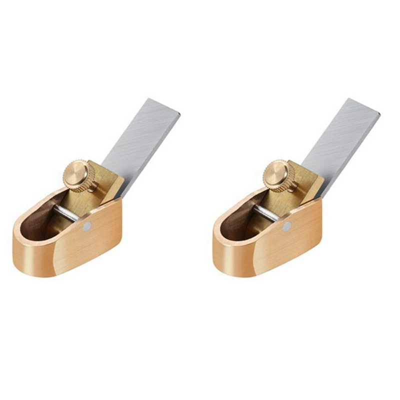 

Quality 2Pcs Plane Woodworking Tool Brass Body Tool Violin Maker Mini Plane,Violin Finger Plane Cutter Set for DIY Violin Tool