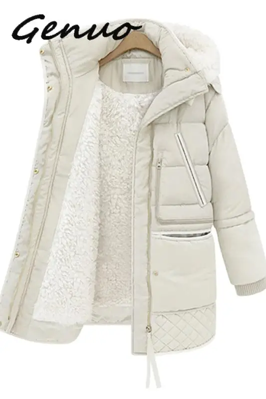 

Genuo New Winter Clothing Thickening Parkas Women 2020 Jacket Female Long New Winter Lamb Fur Coat Women Winter Coats