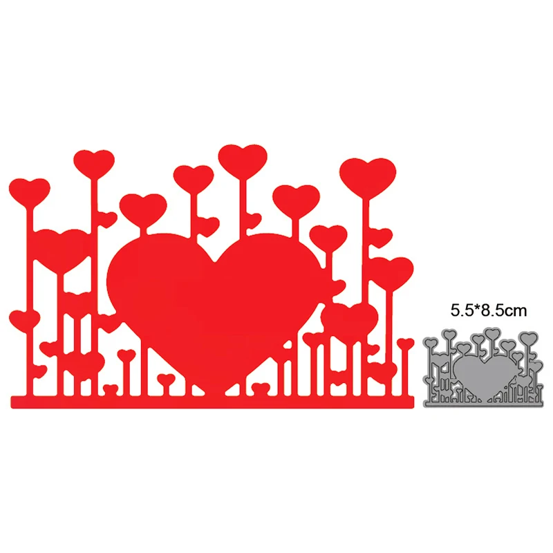 

2021 new metal cutting dies cut die mold hearts border decoration Scrapbook paper craft knife mould blade punch stencils dies