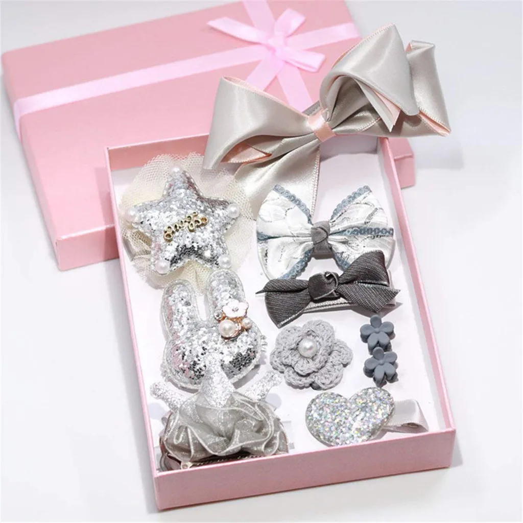 10 шт. аксессуары для волос Детские заколки с бантом маленьких девочек цветком