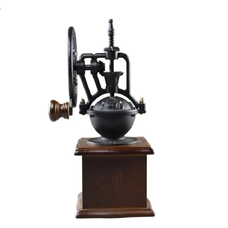 Классическая деревянная ручная кофемолка мельница для кофейных зерен и специй |