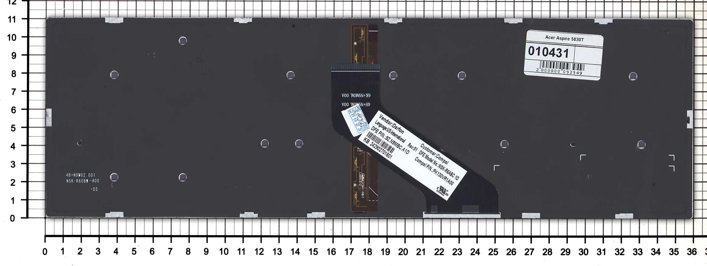 Клавиатура для Acer Aspire 5755 5755G 5830 5830G 5830T 5830TG V3-731 V3-771 Series p/n: MP-10K33SU-6981W V121702AS1 V1 |