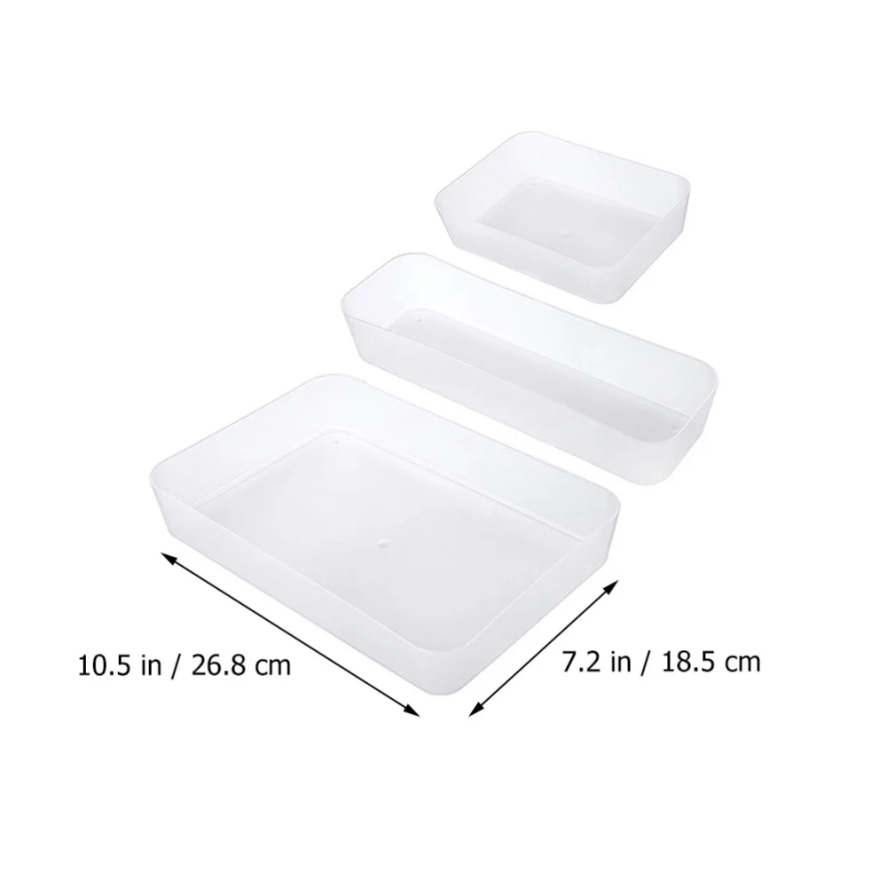 

6 Pcs Multipurpose Storage Boxes Stationery Sorting Holders (Translucent)