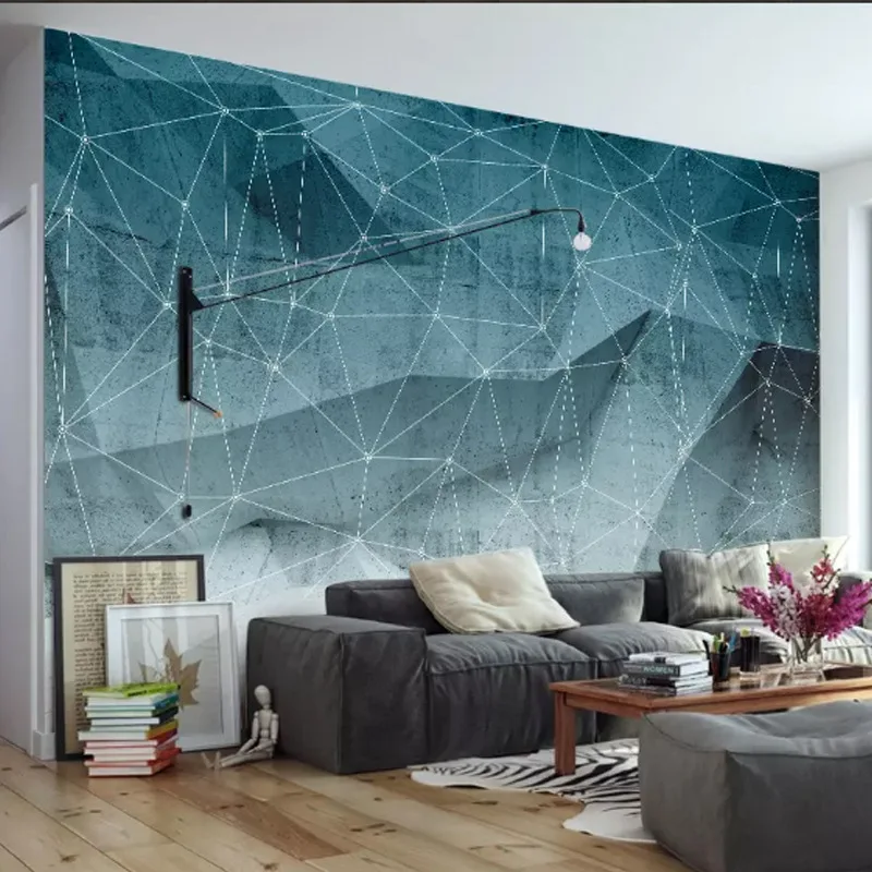 Минималистичный дизайн трехмерные геометрические обои с трехмерной линией