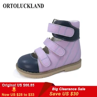 ortoluckland children footwear summer girls orthopedic closed toe shoes for kids boys babies toddlers flatfeet arch sandals