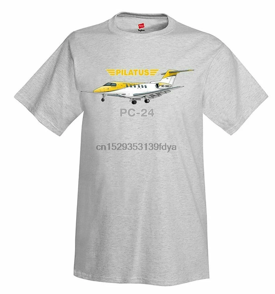 Pilatus PC-24 (YellowSilver) футболка с изображением самолета-Персонализированные w вашего N #