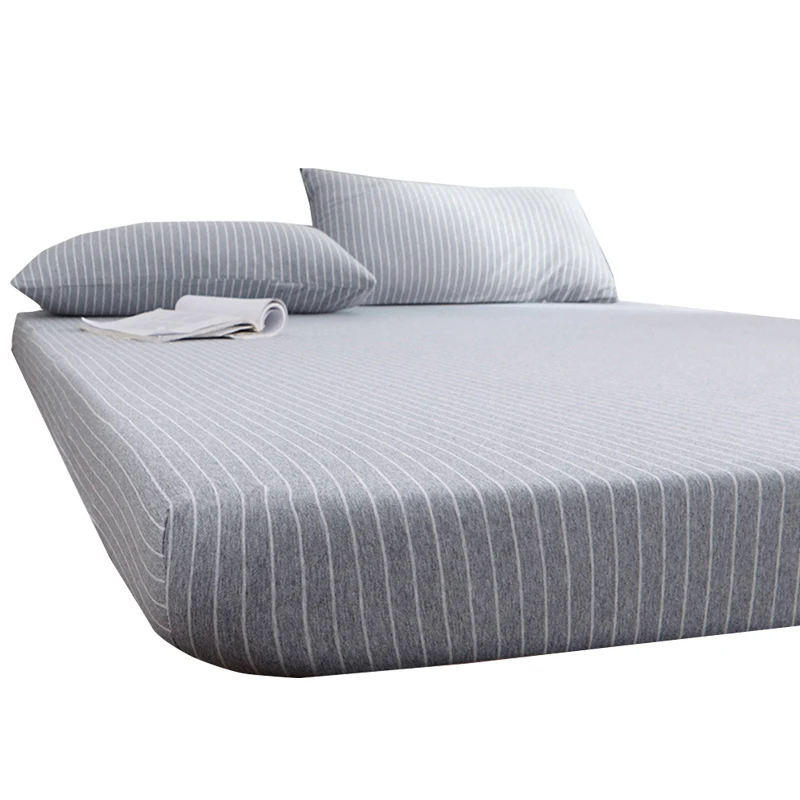 100% хлопок трикотажный матрас защитный с принтом покрывало для кровати простыня