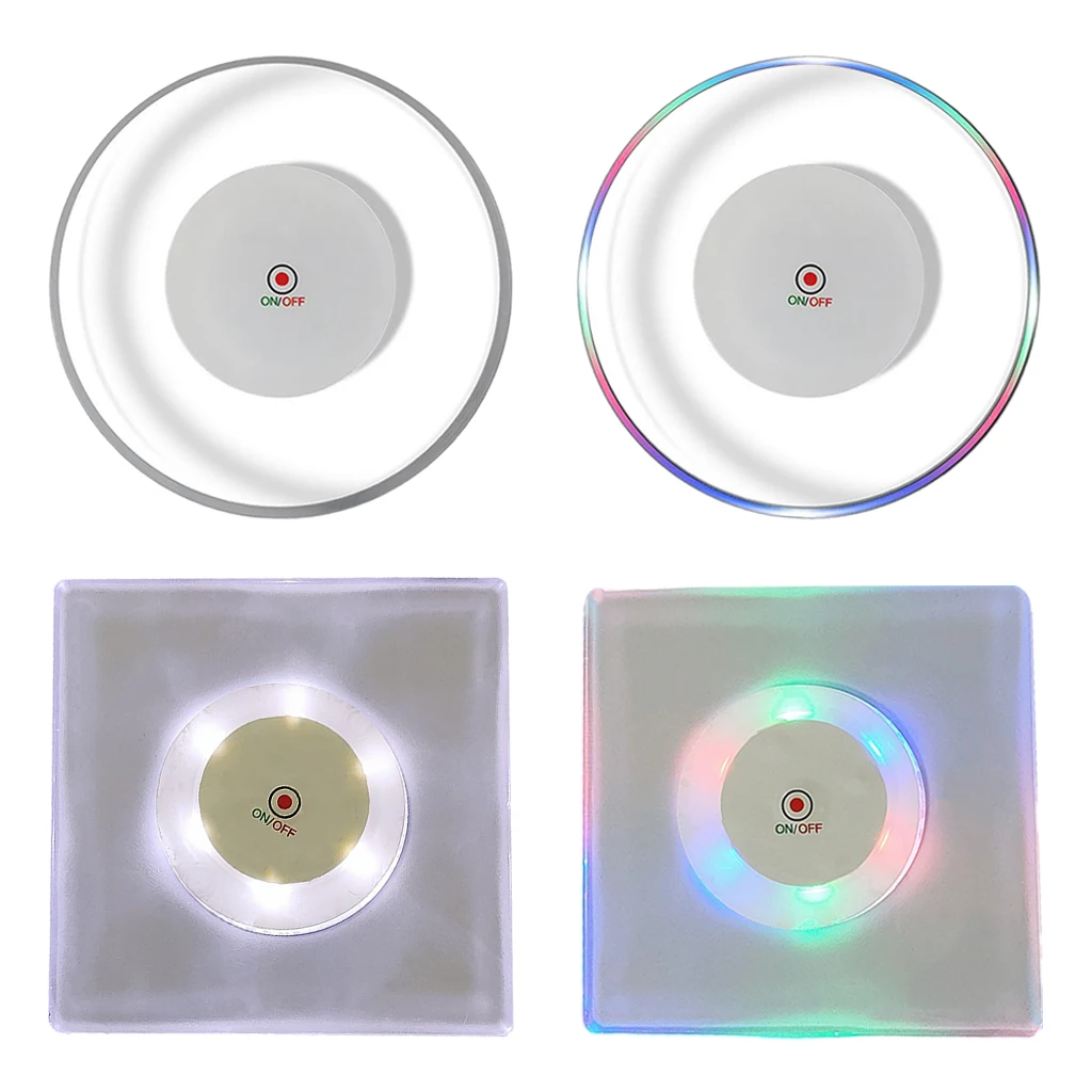 

LED Cup Pad Holder Bar Party Decor Drink Coaster Luminous Atmosphere Light