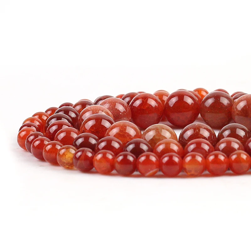 

Red Explosive Agates Beads Round Loose Stone Beads 15''strand 6/8/10mm for Making Charms Jewelry DIY Bracelet
