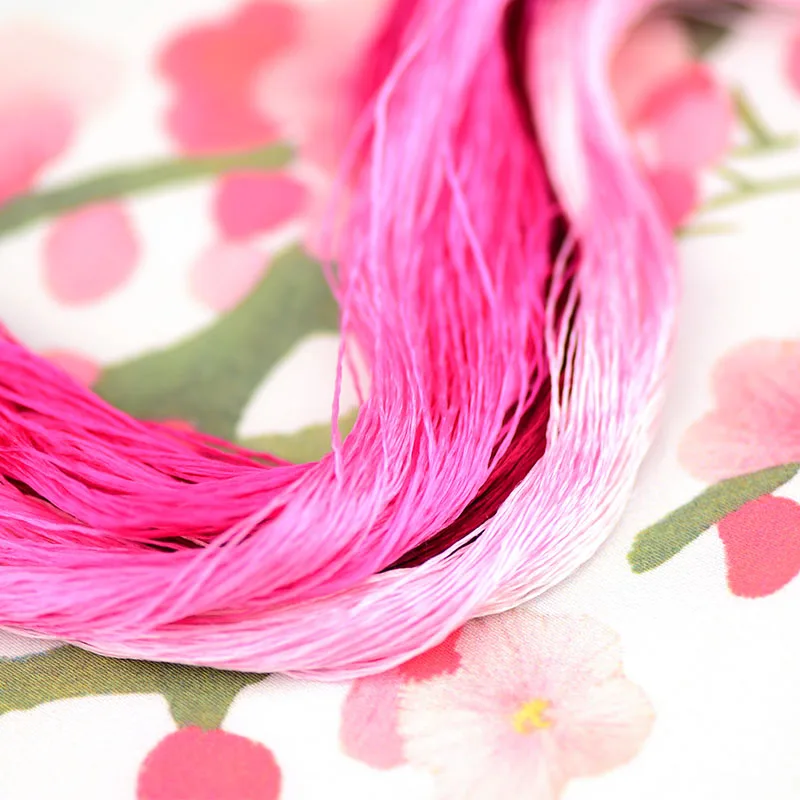1pcs/400m silk embroidery thread / 100% /hand embroider cross stitch/rose pink /9 pure colors | Дом и сад
