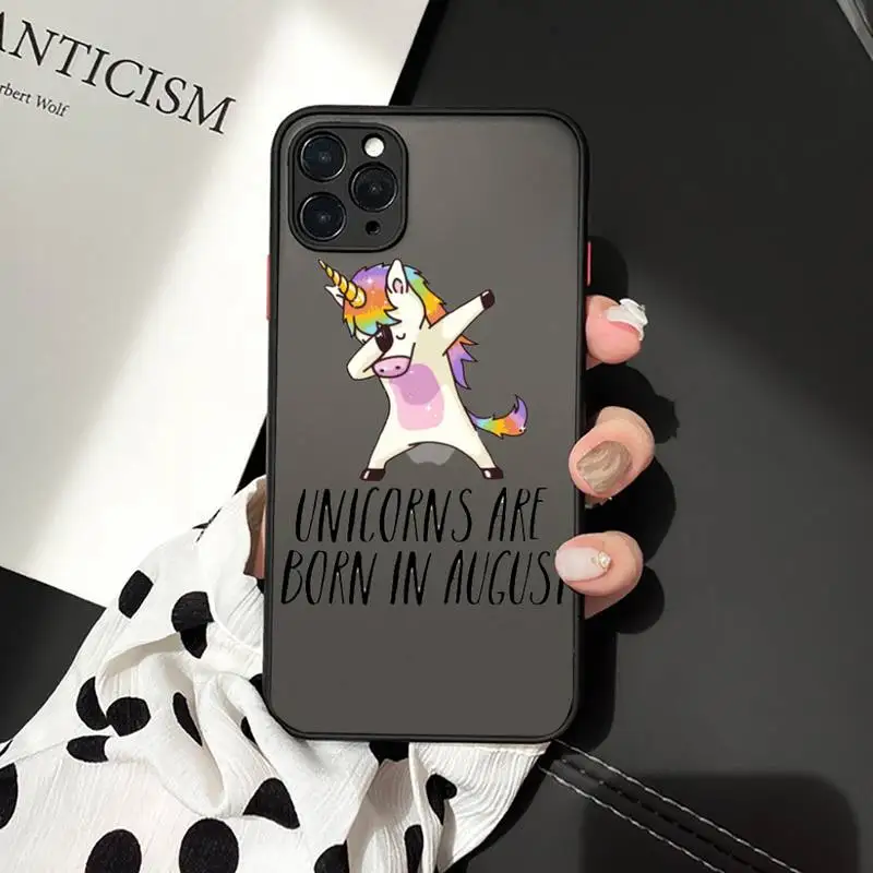 

Unicorn cartoon cute drawing Phone Case matte transparent For iphone 7 8 11 12 plus mini x xs xr pro max cover