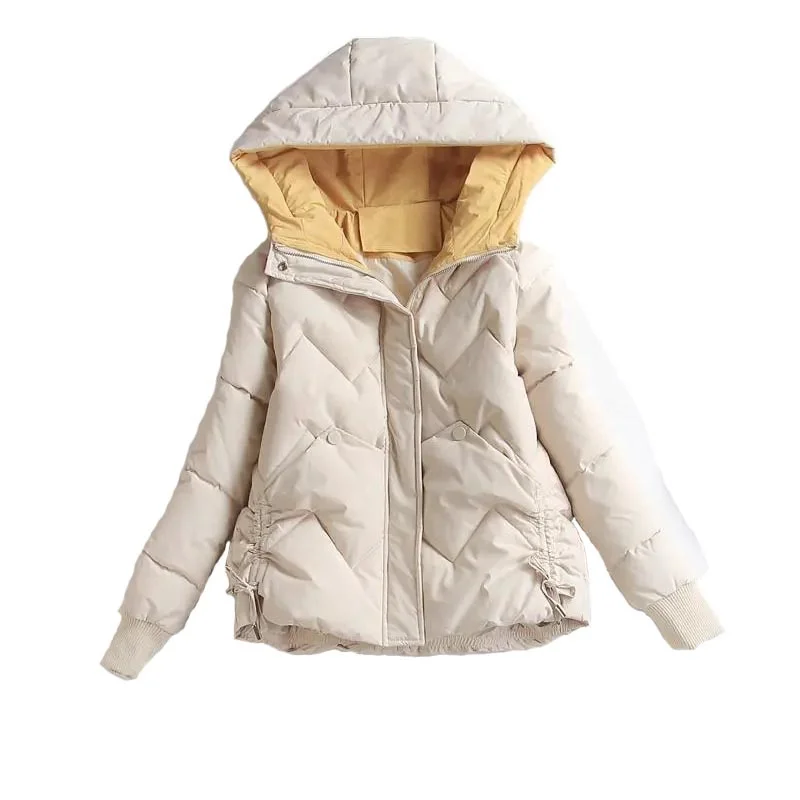 

Куртка женская с капюшоном и длинным рукавом, на молнии, из 2022 хлопка