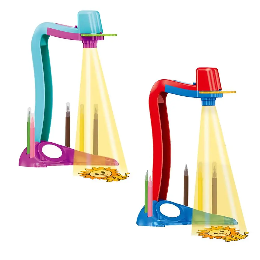 

Детский умный проектор, Забавный обучающий проектор, игрушка для рисования, детский светодиодный проектор, настольные игрушки для рисовани...