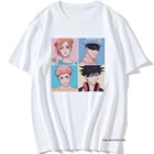 Мужская футболка с принтом из японского аниме, футболка с круглым вырезом, унисекс, размера плюс