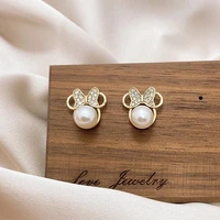 senior sense of pearl earrings in 2021 new tide temperament butterfly earrings micro inset individual fashion earrings