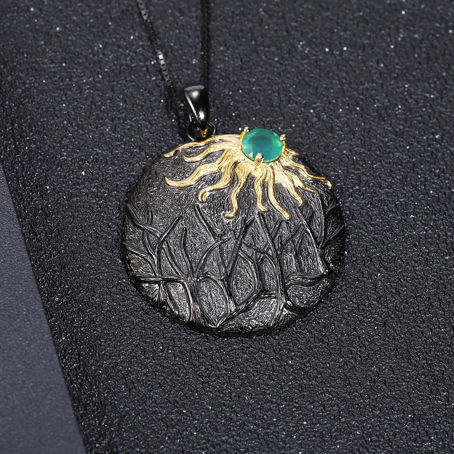 Женское ожерелье ручной работы из серебра 925 пробы с подвеской в виде