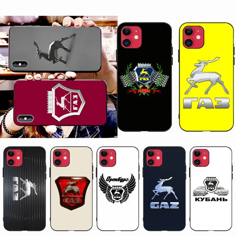 

USAKPGRT Luxury car GAZ Phone Case for iphone 12 pro max 11 pro XS MAX 8 7 6 6S Plus X 5S SE 2020 XR case