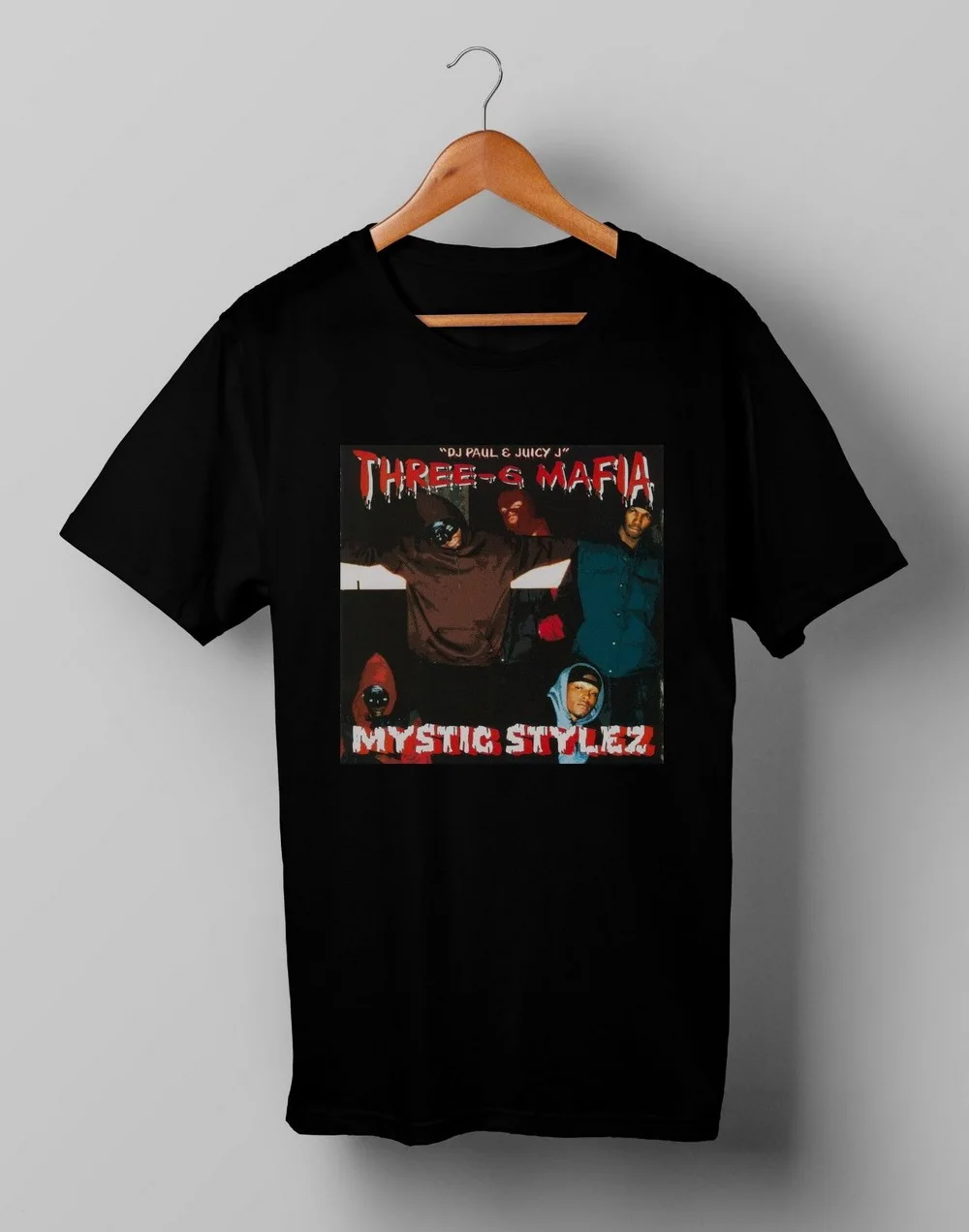 Винтажная футболка 3 6 мафия Мистик Стиль Футболка размер s m l Xl 2Xl Высокое качество