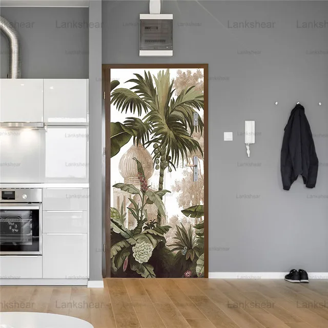 

Door Stickers Printing Waterproof Wallpaper Shelf Home Decoration Self-Adhesive Wallpaper Suitable for Various Decoration Styles