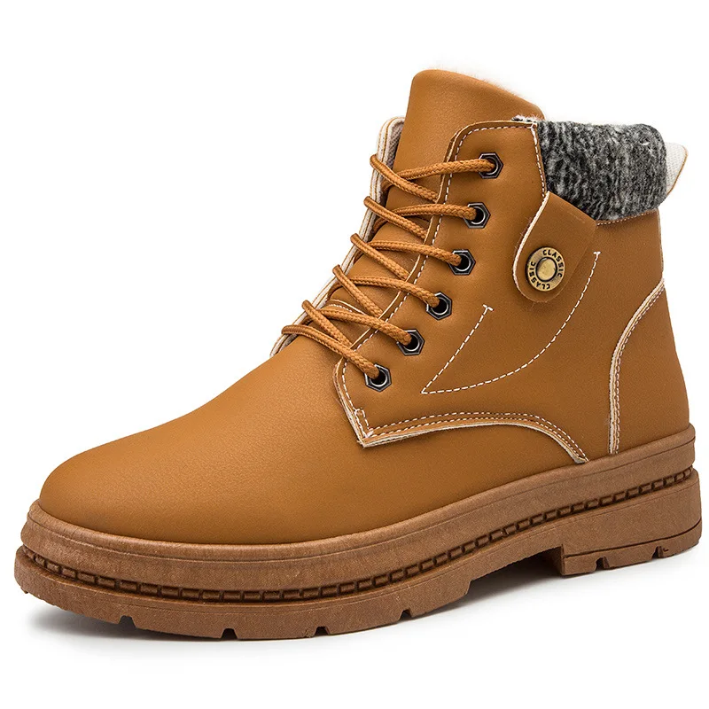 

2019 Winter New Men Warm Snow Boots Men's Shoes Outdoor Cold Proof Boots Waterproof Men's Boots High Cotton Boots Ankle Boots