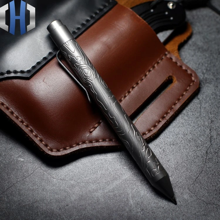 Тактическая Ручка Nottingham с резьбой по топографии из титанового сплава медь латунь