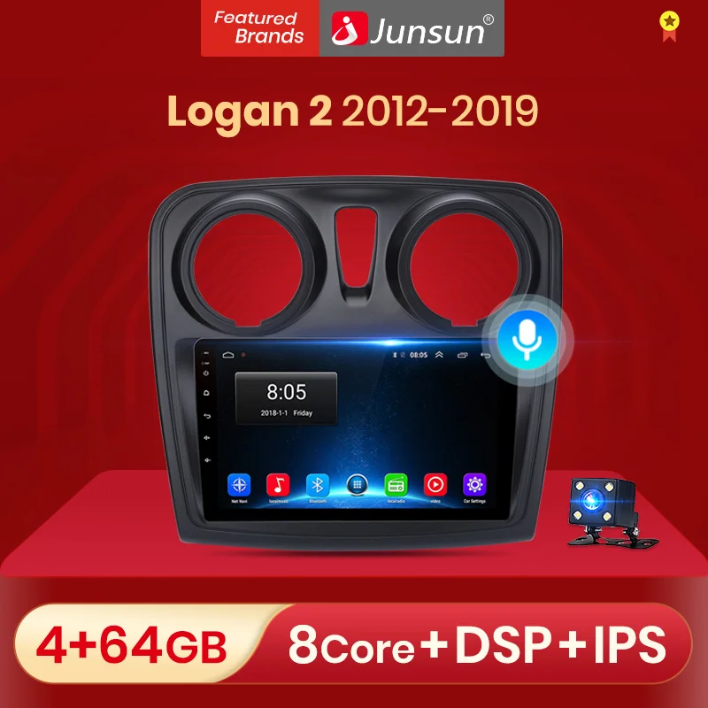 Junsun V1 Android 10 автомобильный Радио мультимедийный видео плеер для Renault Logan 2 Sandero 2014