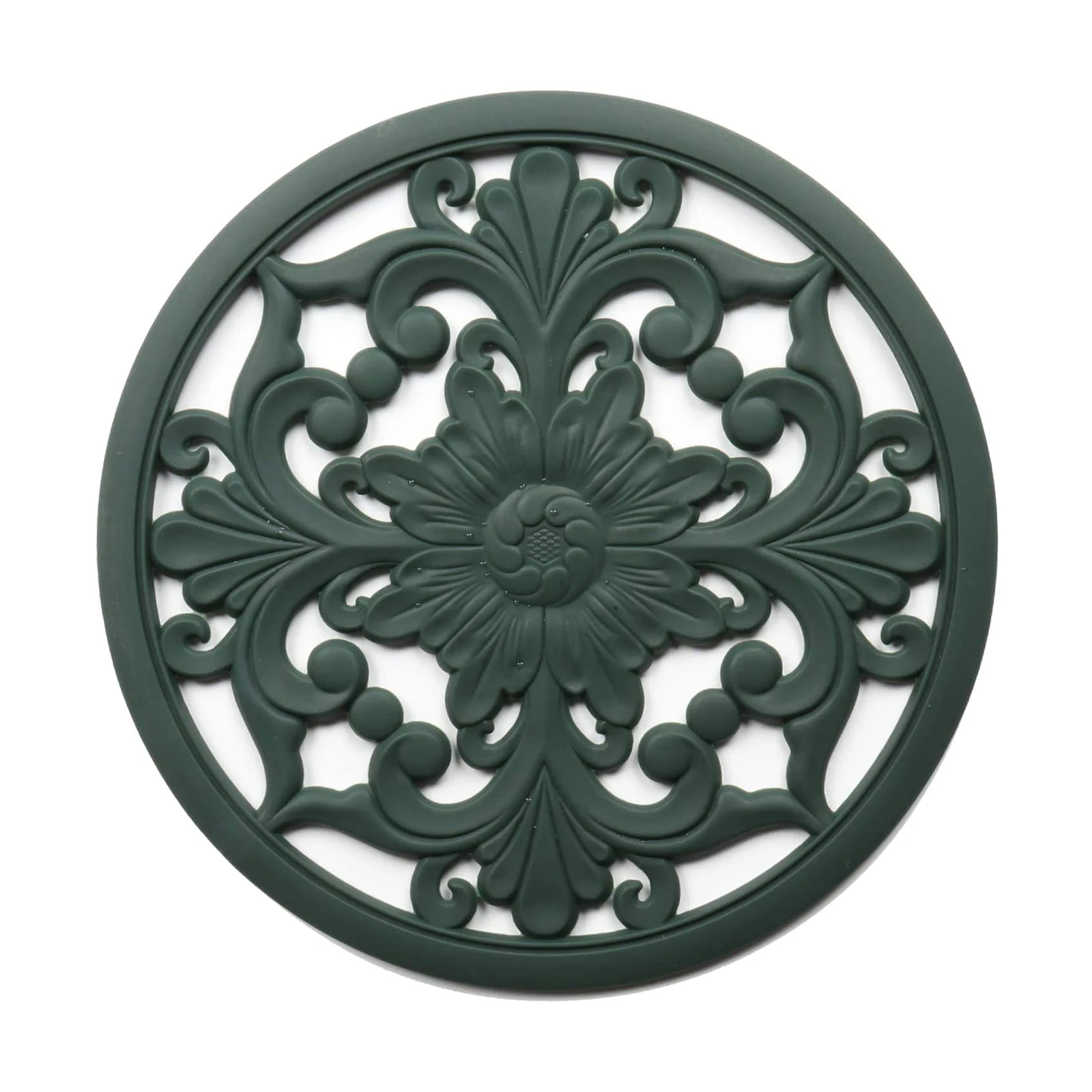 

Silicone Trivet Mat Set with 3 Carved Patterns Hot Pot Holder Hot Pads