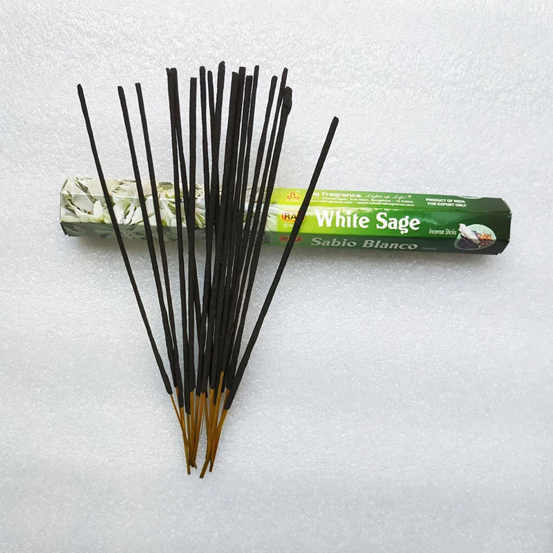 1 маленькая коробка Индийские благовония белый шалфей палочки лаванда Жаммин