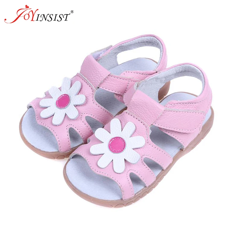 Новинка 2019 летние детские кожаные сандалии общего назначения с подсолнухами для