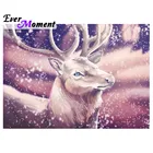 Когда-либо в настоящий момент зимние алмазов картина крестом красивая голова оленя Настенный декор на холсте мозаика набор для рукоделия с 5L1664