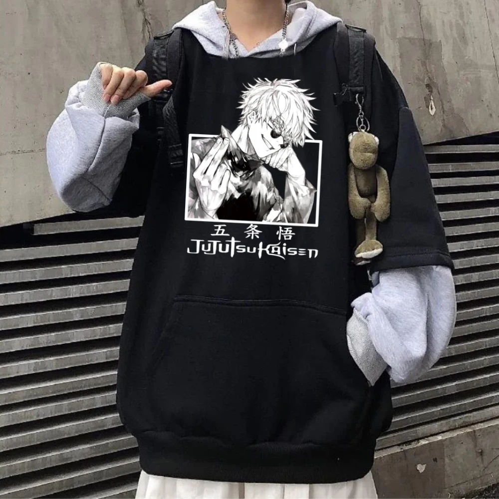 

Japanese Anime Hoodie Pullovers Tops Loose Jujutsu Kaisen Unisex