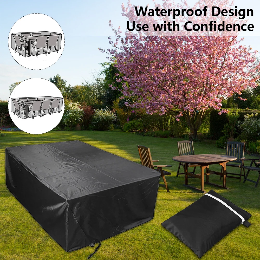 Водонепроницаемый чехол на стол патио из полиэстера универсальный комплект