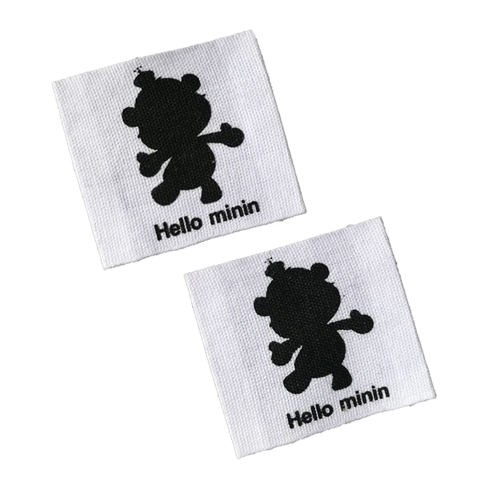 

Custom Cotton Clothing Labels For Kids Clothes Logo Soft Fabric Tags For Needlework Accessories Cloth Cotton Print Logo Tag