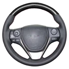 Чехол на руль Yuji-Hong для Toyota RAV4 Corolla Auris Isis 2012-2019 Scion iM 2015-2016, черный чехол из искусственной кожи