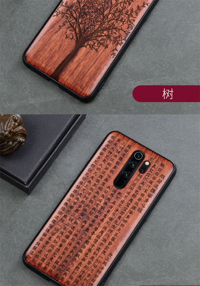Чехол для redmi note 8 Pro, деревянный чехол, чехол для redmi note 8, палисандр, ТПУ, противоударный чехол для Xiaomi redmi note 8 pro, чехол для телефона