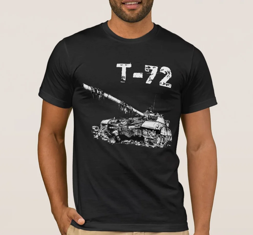 Nga Quân Sự Nga Xe Tăng Quân T-72 Xe Tăng Chiến Đấu Chủ Lực Áo Thun. Cotton Thun Nữ Tay Ngắn Cổ Tròn Nam Áo Mới S-3XL