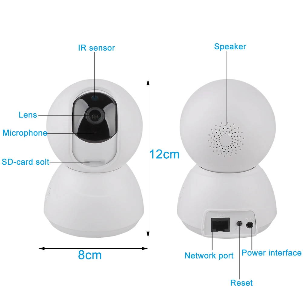 

1080P Speed Dome Camera Wireless Indoor Smart Security IP Camera with Motion Detection Night Two-Way P2P Audio Cameras