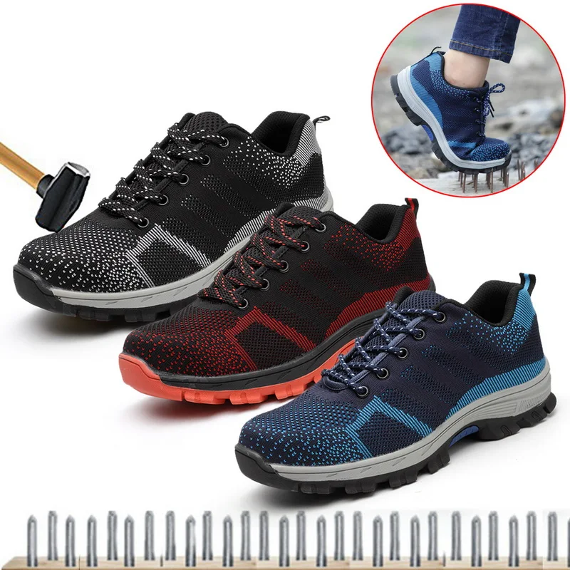 Новинка уличные дышащие мужские рабочие ботинки со стальным носком Мужская