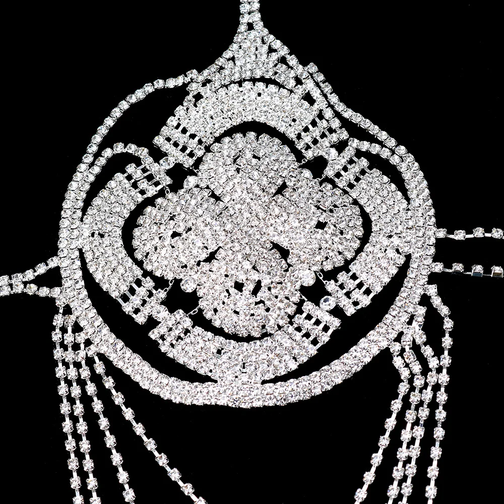 Бюстгальтер Stonefans с кристаллами верхняя цепочка нагрудное бикини ювелирные