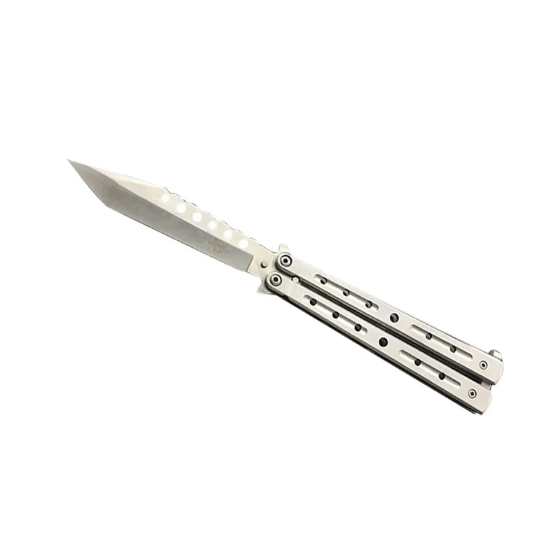 Складной нож бабочка тренировочный инструмент матовый из нержавеющей стали
