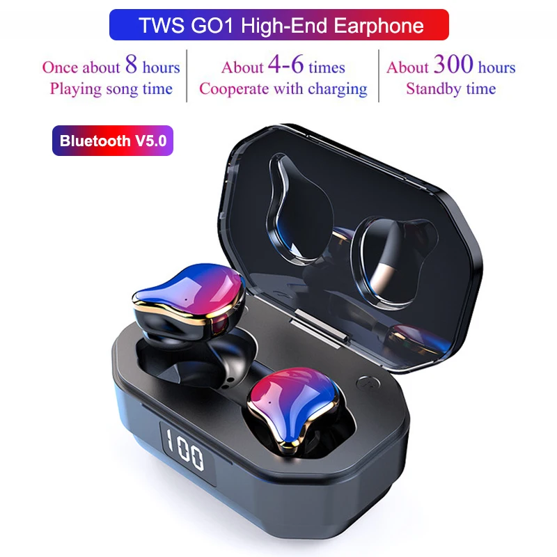 

TWS-стереонаушники G01 с поддержкой Bluetooth 5,0 и защитой от воды